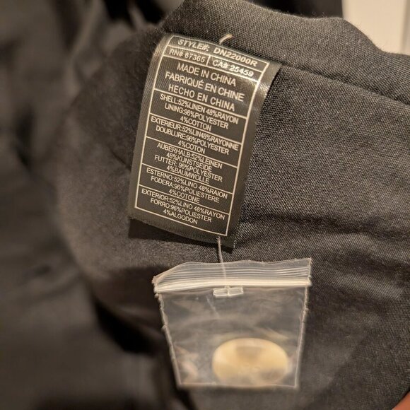 NWT Steve Madden Black Oversized Boyfriend Blazer Linen Blend Size Small - Picture 7 of 10